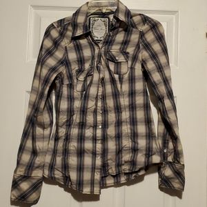 Guess Jeans Long-Sleeved, Plaid, Button Down